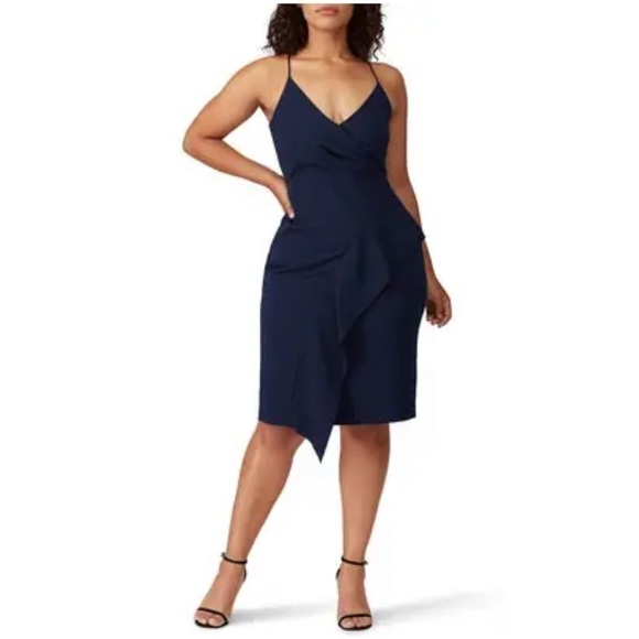 Parker Navy Tayla Ruffle Dress - Picture 1 of 16